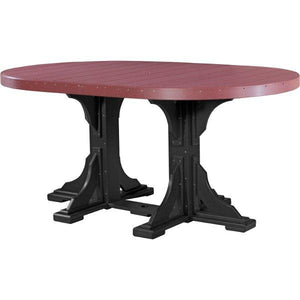 Poly 4ft x 6ft Oval Table Bar Height