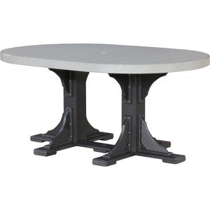 Poly 4ft x 6ft Oval Table Bar Height