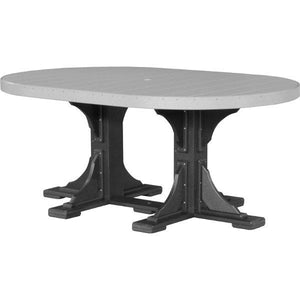 Poly 4ft x 6ft Oval Table Bar Height
