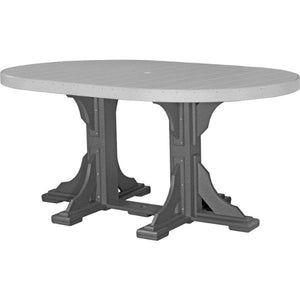 Poly 4ft x 6ft Oval Table Bar Height