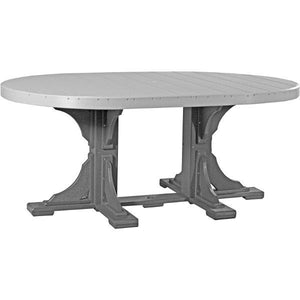 Poly 4ft x 6ft Oval Table Bar Height