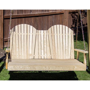 60" Treated Pine Curveback Swingbed