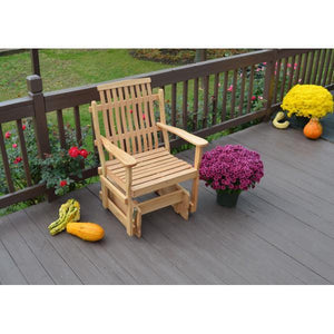 A & L Furniture Bent Oak Glider Chair Glider Chair Natural