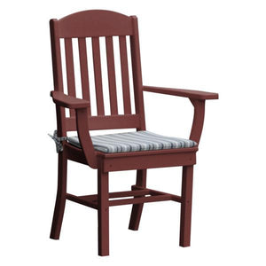 A & L Furniture Classic Dining Chair w/ Arms Outdoor Chairs Cherrywood