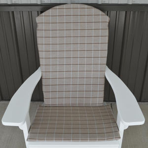 A & L Furniture Full Adirondack Chair Cushion Cushions & Pillows Natural
