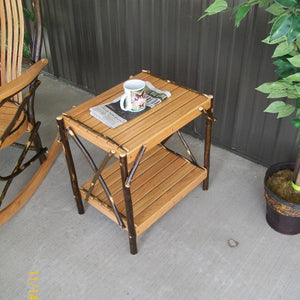 A & L Furniture Hickory End Table Table Rustic Hickory