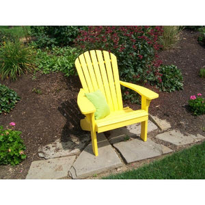 A & L Furniture Poly Fanback Adirondack Chair Outdoor Chairs Aruba Blue