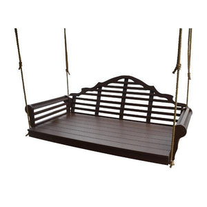 A & L Furniture Poly Marlboro Swingbed Porch Swing Beds 4ft / Aruba Blue