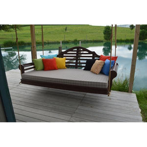 A & L Furniture Poly Marlboro Swingbed Porch Swing Beds 4ft / Aruba Blue