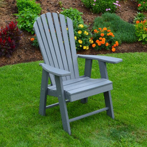 A & L Furniture Poly Upright Adirondack Chair Outdoor Chairs Aruba Blue