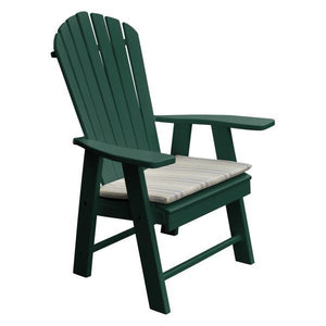 A & L Furniture Poly Upright Adirondack Chair Outdoor Chairs Aruba Blue