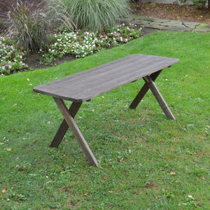 A & L Furniture Pressure Treated Pine Crossleg Table Outdoor Tables 4ft / Unfinished / No