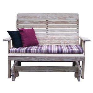 A & L Furniture Pressure Treated Pine Highback Glider Gliders 4ft / Unfinished