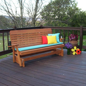 A & L Furniture Pressure Treated Pine Highback Glider Gliders 4ft / Unfinished