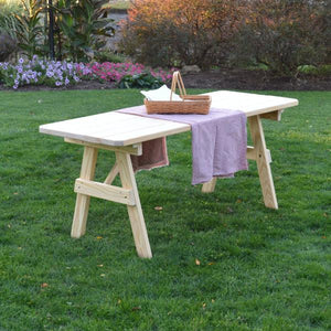 A & L Furniture Pressure Treated Pine Traditional Table Table 4ft / Unfinished / No