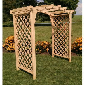 A & L Furniture Pressure Treated Yellow Pine Jamesport Arbor Porch Swing Stands 4ft / Unfinished