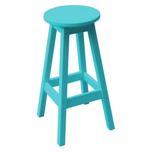 A & L Furniture Recycled Plastic Bar Stool Stool Aruba Blue