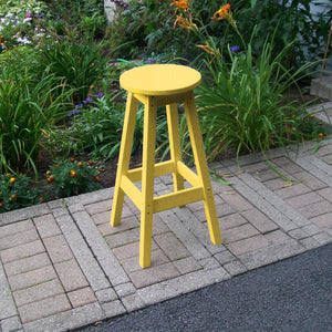 A & L Furniture Recycled Plastic Bar Stool Stool Lemon Yellow