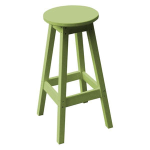 A & L Furniture Recycled Plastic Bar Stool Stool Tropical Lime
