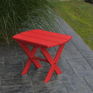 A & L Furniture Recycled Plastic Poly Folding End Table End Table Aruba Blue