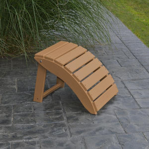 A & L Furniture Recycled Plastic Poly Folding Ottoman Ottoman Aruba Blue