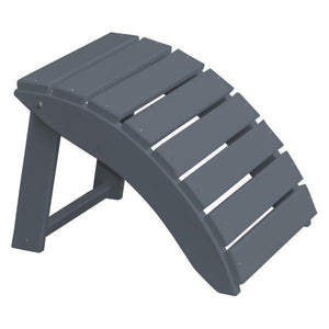 A & L Furniture Recycled Plastic Poly Folding Ottoman Ottoman Dark Gray
