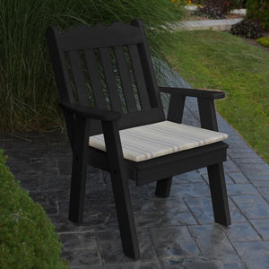 A & L Furniture Recycled Plastic Poly Royal English Chair Outdoor Chairs Aruba Blue