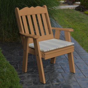 A & L Furniture Recycled Plastic Poly Royal English Chair Outdoor Chairs Aruba Blue