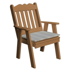 A & L Furniture Recycled Plastic Poly Royal English Chair Outdoor Chairs Cedar