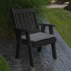A & L Furniture Recycled Plastic Poly Traditional English Chair Outdoor Chairs Aruba Blue