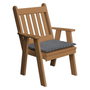 A & L Furniture Recycled Plastic Poly Traditional English Chair Outdoor Chairs Cedar