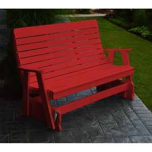 A & L Furniture Recycled Plastic Poly Winston Glider Glider 4ft / Bright Red