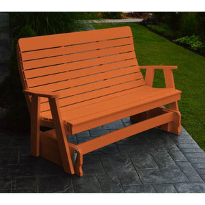 A & L Furniture Recycled Plastic Poly Winston Glider Glider 4ft / Orange