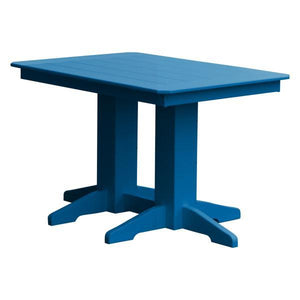A & L Furniture Recycled Plastic Rectangular Dining Table