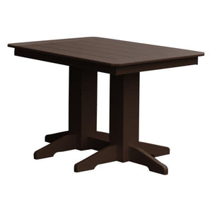 A & L Furniture Recycled Plastic Rectangular Dining Table