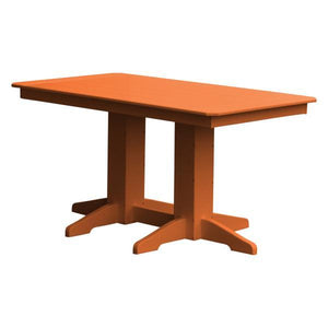 A & L Furniture Recycled Plastic Rectangular Dining Table