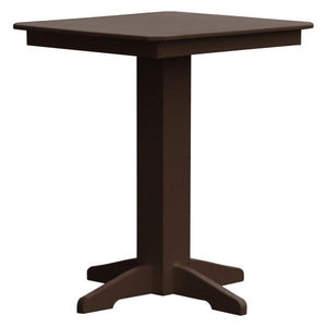 A & L Furniture Recycled Plastic Square Bar Table Bar Table 33" / Tudor Brown / No
