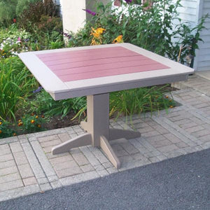 A & L Furniture Recycled Plastic Square Dining Table Table 33" / Aruba Blue