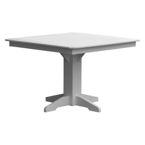A & L Furniture Recycled Plastic Square Dining Table Table 33" / Aruba Blue