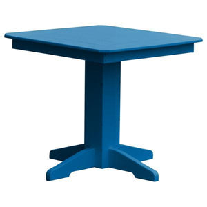 A & L Furniture Recycled Plastic Square Dining Table Table 33" / Blue