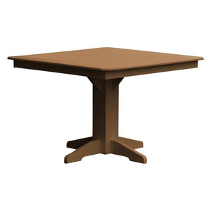 A & L Furniture Recycled Plastic Square Dining Table Table 44" / Cedar
