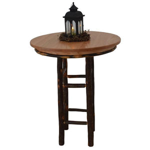 A & L Furniture Round Hickory Bar Table Table 33" / Natural
