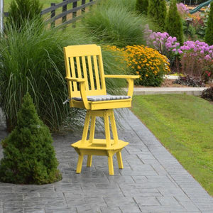 Traditional Swivel Bar Chair with Arms - The Charming Bench Company