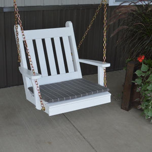 A & L Furniture Yellow Pine 2ft Traditional English Chair Swing Swings Unfinished