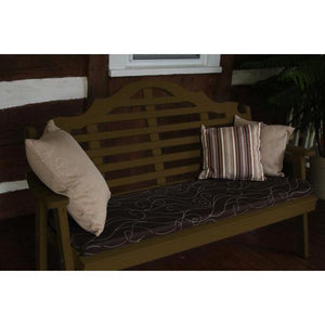 A & L Furniture Yellow Pine Marlboro Garden Bench Garden Benches 4ft / Unfinished