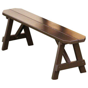 A & L Furniture Yellow Pine Traditional Bench Picnic Bench 2ft / Unfinished
