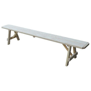 A & L Furniture Yellow Pine Traditional Bench – Size 5ft, 6ft, 8ft Picnic Bench 5ft / Unfinished