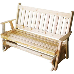 Yellow Pine Traditional English Style Glider - The Charming Bench Company