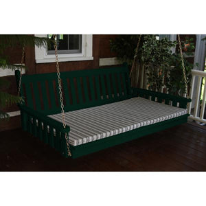 A & L Furniture Yellow Pine Traditional English Swing Bed Swing Beds 4ft / Unfinished / No