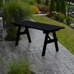 A & L Furniture Yellow Pine Traditional Table Only – Size 6ft and 8ft Table 6ft / Black / No